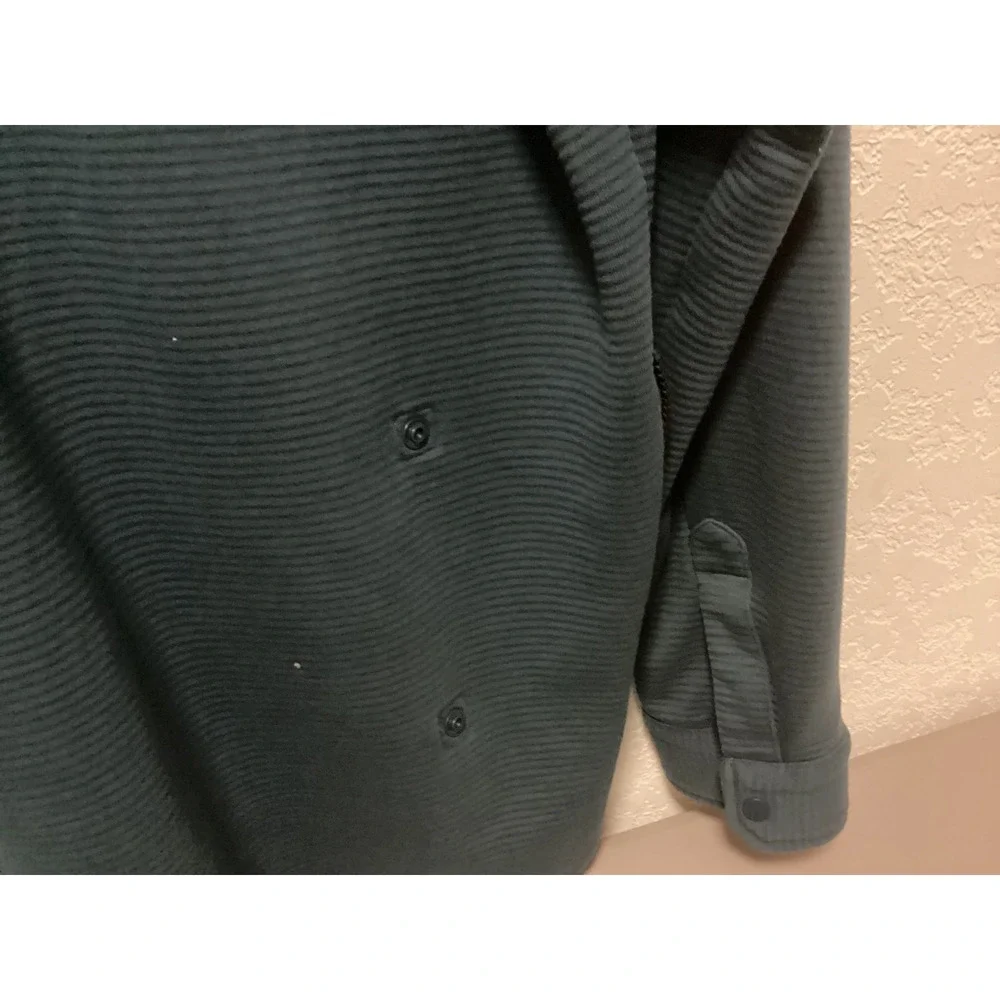Adidas COLD.RDY Snap‎ Front Jacket Mens Large Teal Blue Ribbed HG3238